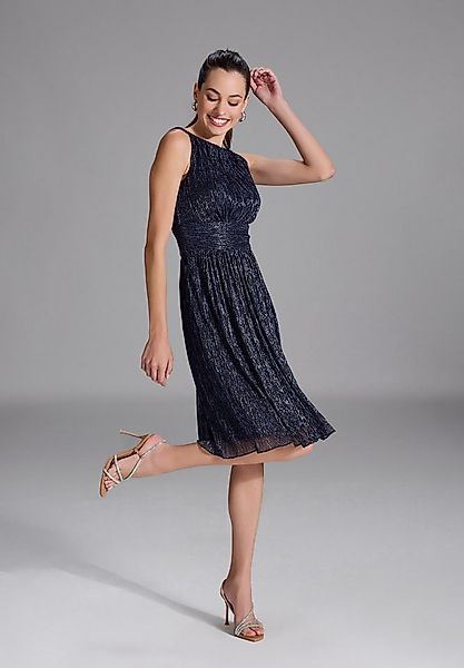 SWING Cocktailkleid Plissiertes Metallickleid mit Taillenpasse Taillierter günstig online kaufen