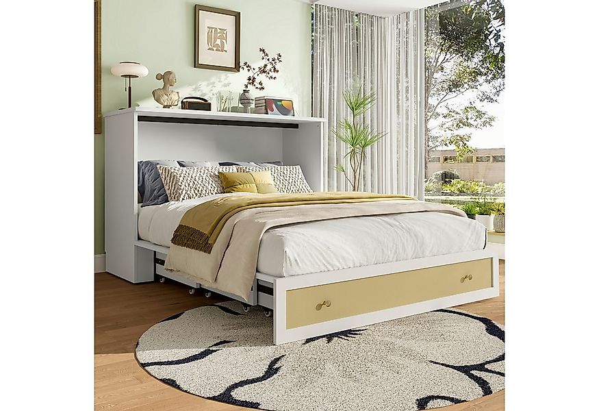 Merax Schrankbett 140x200cm mit USB- & Steckdosenanschluss (ohne Matratze, günstig online kaufen