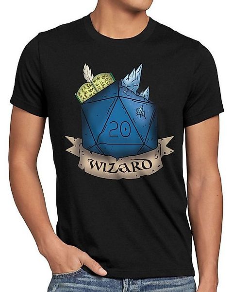 style3 T-Shirt Würfel Wizard dungeon and tabletop dragons d20 pen paper rol günstig online kaufen