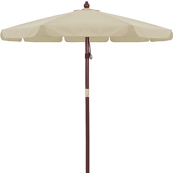 Sonnenschirm Holz Beige Ø330cm UV-Schutz 80+ günstig online kaufen