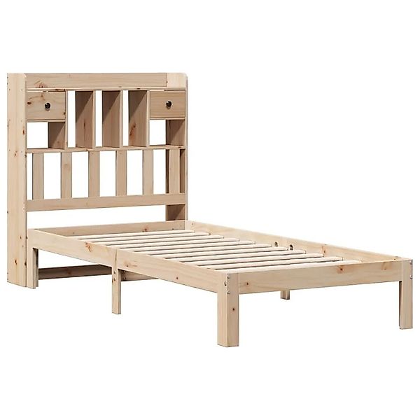 vidaXL Massivholzbett mit Regal ohne Matratze 90x200 cm Kiefer 3322595 günstig online kaufen