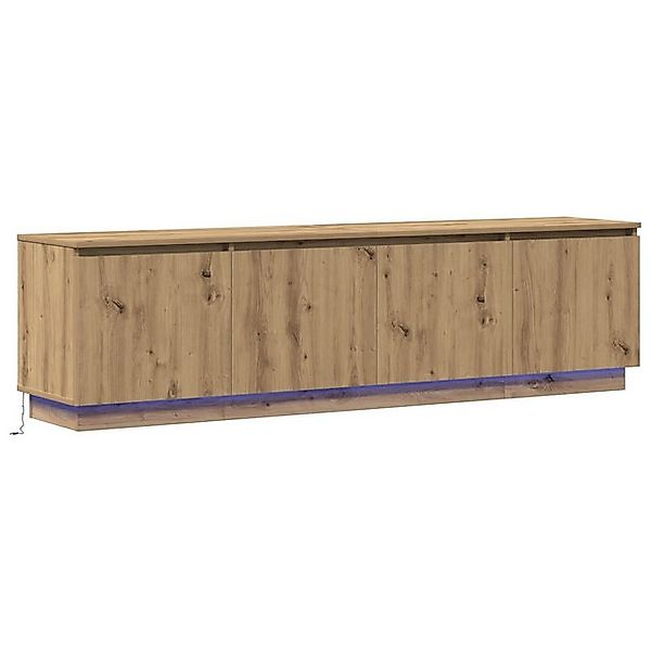 vidaXL TV-Schrank TV-Schrank mit LED Artisan Eiche 180x38x49 cm Holzwerksto günstig online kaufen