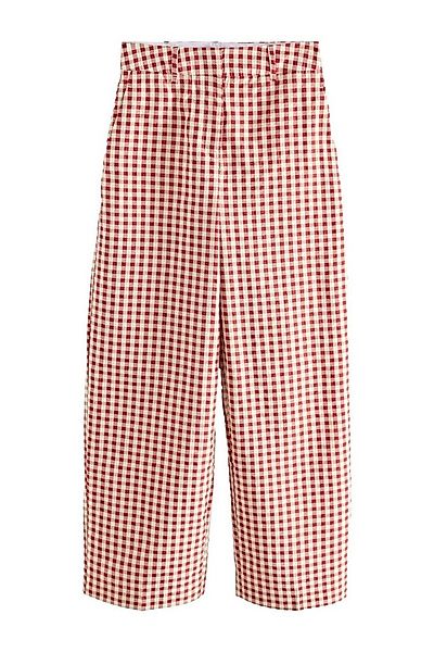 Next Stoffhose Relaxed Fit Hose mit weitem Bein und Vichy-Karos (1-tlg) günstig online kaufen