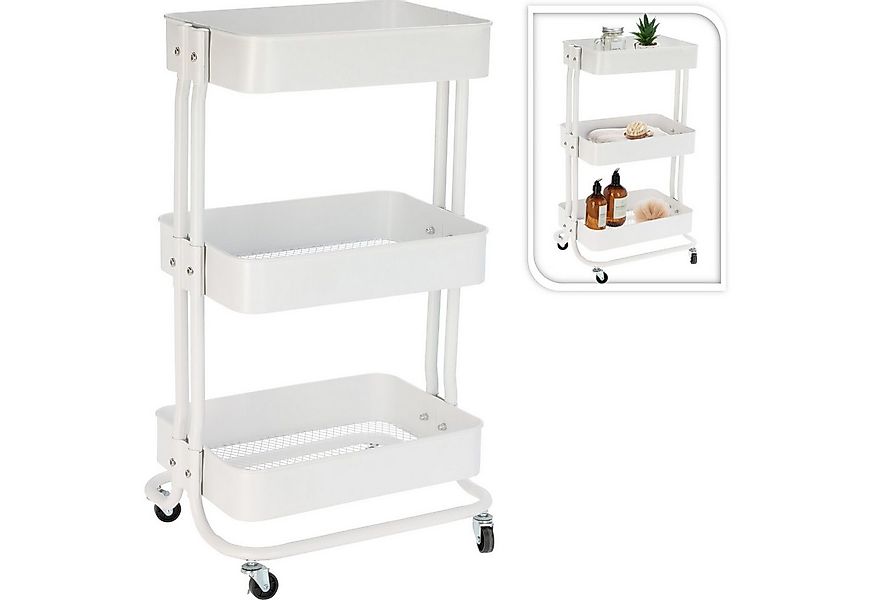 Koopman Küchenwagen Rollwagen Aufbewahrung Metall 76x46x33 cm Bausatz Monta günstig online kaufen