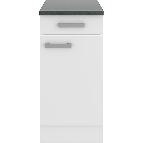 OPTIFIT Oslo214 Küchen-Unterschrank 40 cm Feinstruktur Weiß günstig online kaufen
