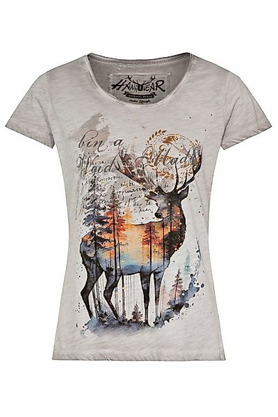 Hangowear Trachtenshirt Trachtenshirt Damen - BERNHILDE - hellgrau günstig online kaufen