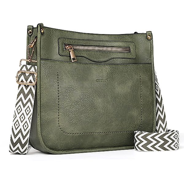 TAN.TOMI Umhängetasche Damen Handtasche mittelgroß Crossbody Bag multi poch günstig online kaufen