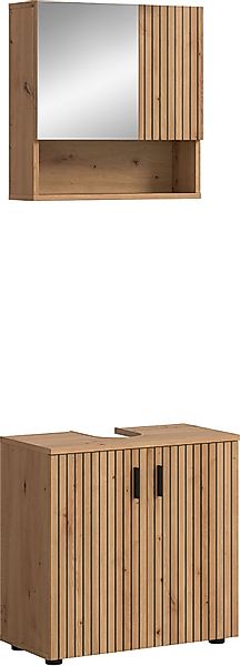 welltime Badmöbel-Set »MANI, 2-tlg. Badkombination, Paneeloptik« Set, Set, günstig online kaufen