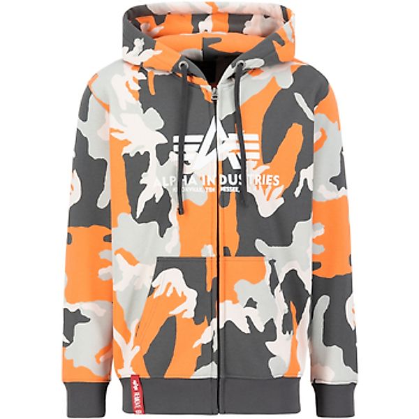Alpha Industries  Sweatshirt Basic Zip Hood Camo PP - orange grey camo günstig online kaufen