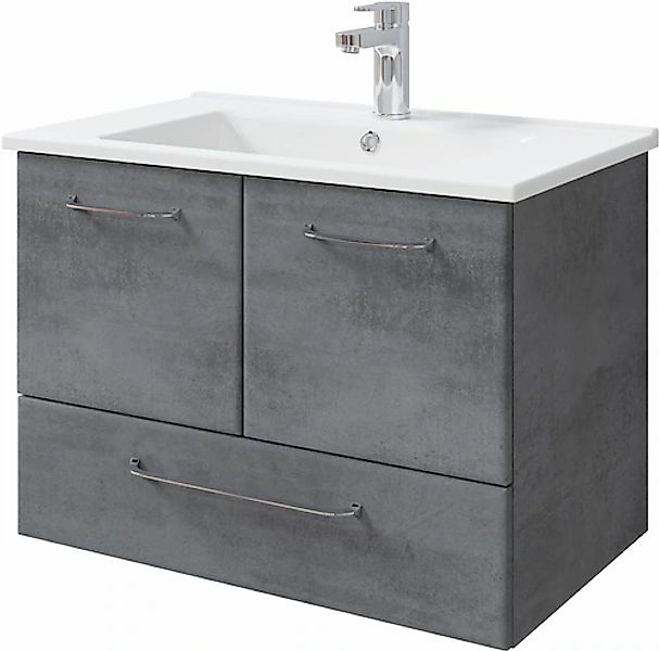Saphir Badmöbel-Set »Quickset 945 Keramik-Waschtisch mit Unterschrank, 75 c günstig online kaufen