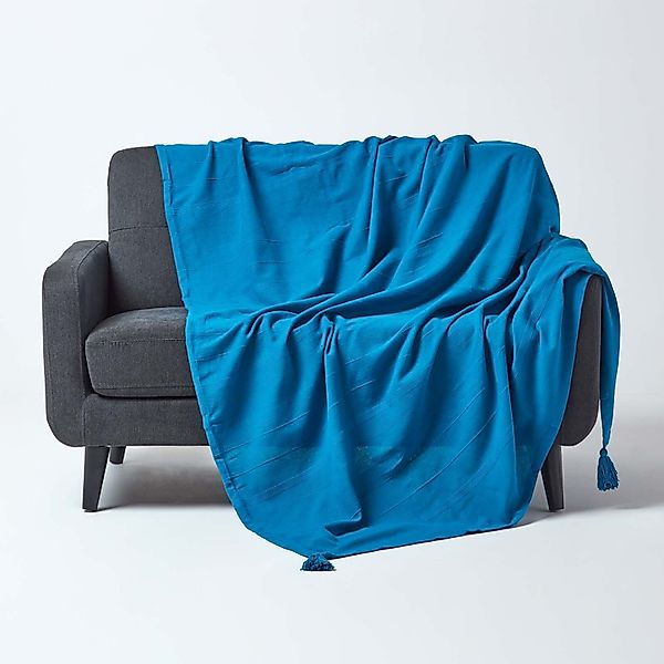 Plaid Tagesdecke, Sofaüberwurf Rajput petrol, 150 günstig online kaufen
