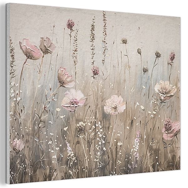MuchoWow Gemälde Blumen - Rosa - günstig online kaufen