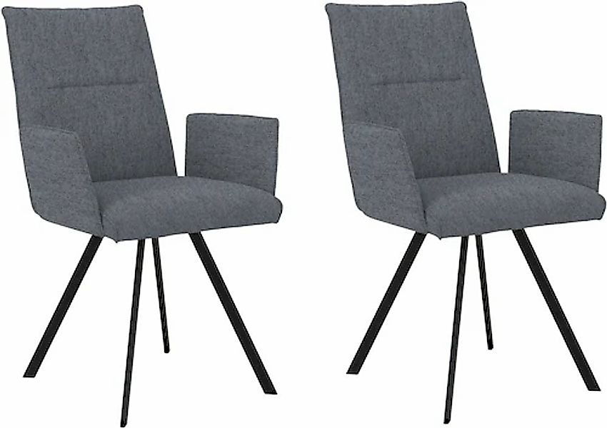 Home affaire Armlehnstuhl »Sava« (Set) 2 Stk. Struktur Metallgestell günstig online kaufen