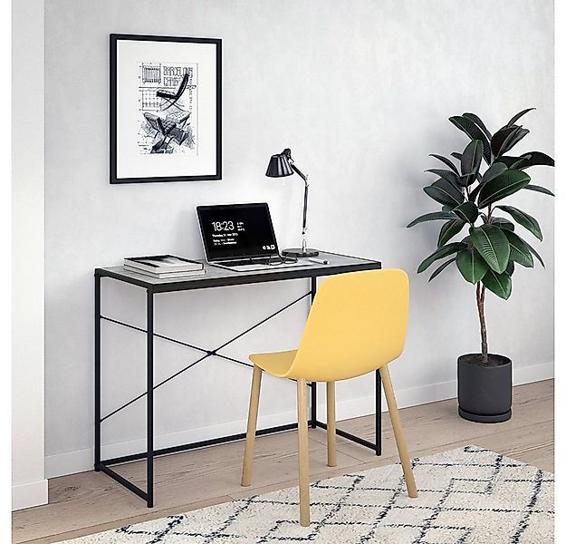 Vicco Schreibtisch Fyrk, Beton/Schwarz, 100 x 45 cm günstig online kaufen