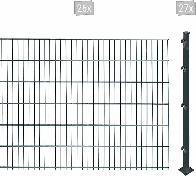 Arvotec Doppelstabmattenzaun "ESSENTIAL 123 zum Aufschrauben", Zaunhöhe 123 günstig online kaufen