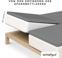 Schlafgut Spannbettlaken "Pure Split-Topper" MADE IN GREEN by OEKO-TEX günstig online kaufen
