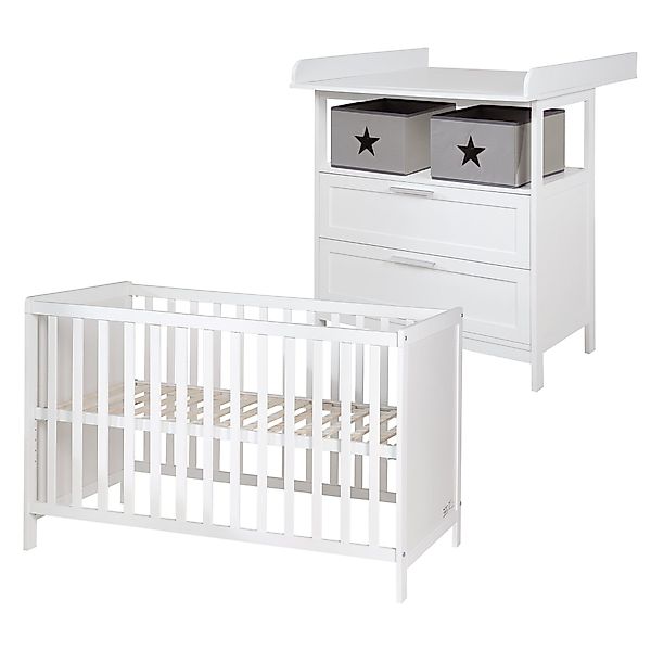 roba® Babymöbel-Set Hamburg 2-teilig, (2-tlg), Beistellbett günstig online kaufen
