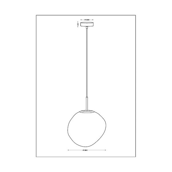 Hängeleuchte Canopus, violett, Ø 36 cm, Glas, E27 günstig online kaufen