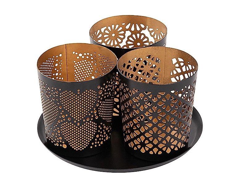 tinkaro Kerzenhalter 3er Set Kerzenständer Kreta günstig online kaufen