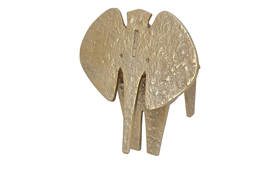 Deko Figur  Elefefant ¦ gold ¦ Aluminium ¦ Maße (cm): B: 24 H: 19 T: 21 Acc günstig online kaufen