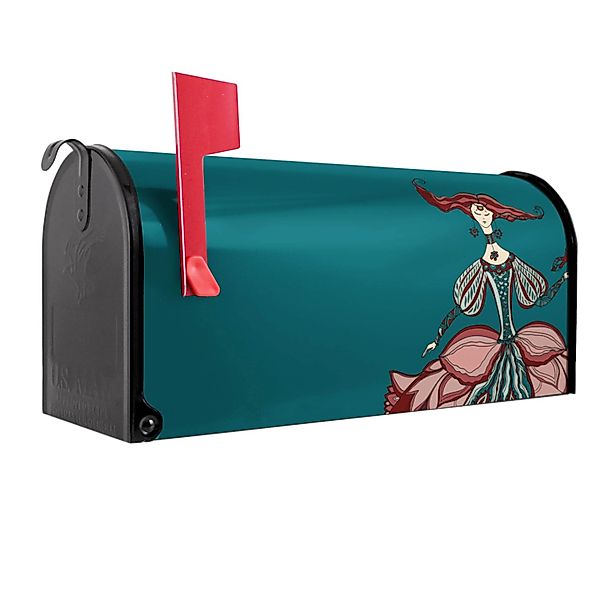 Banjado Amerikanischer Briefkasten Schwarz 48x22x16cm US Mailbox Letterbox günstig online kaufen