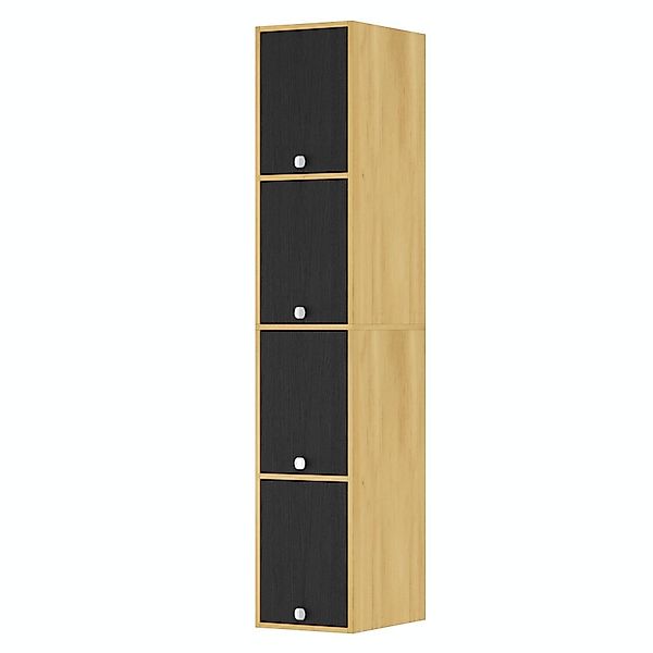 FUFU&GAGA Hochschrank 4-türiger weißer Badezimmerschrank Aufbewahrungsschra günstig online kaufen