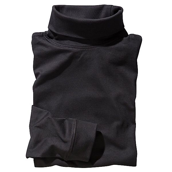 redfield Rollkragenshirt Übergrößen schwarzes Redfield Rollkragen-Langarmsh günstig online kaufen