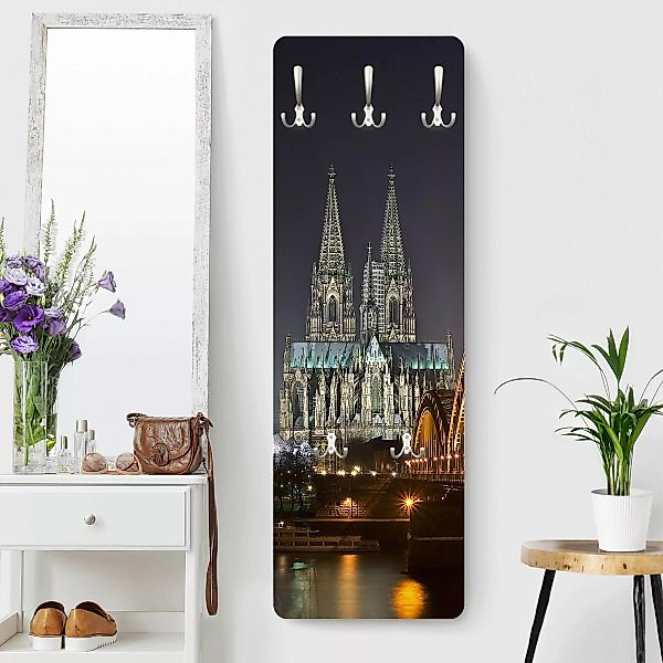 Wandgarderobe Holzpaneel Architektur & Skyline Kölner Dom günstig online kaufen