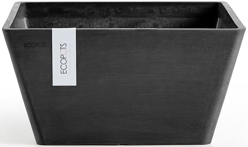 ECOPOTS Blumentopf BERLIN Dark grey, BxTxH: 25x25x12,8 cm günstig online kaufen