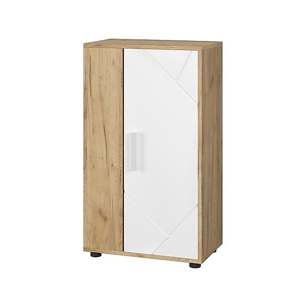 Vicco Highboard Berno, Goldkraft Eiche/Weiß, 50.1 günstig online kaufen