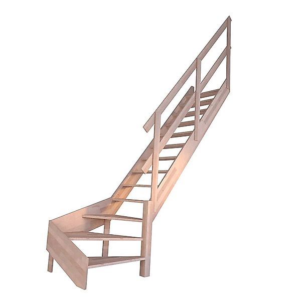 StarWood Treppe Rhodos Buche Gewendelt Rechts Holzgeländer FSC® günstig online kaufen