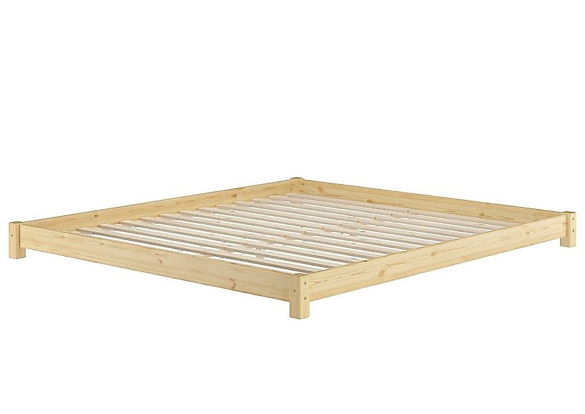 ERST-HOLZ Massivholzbett Flaches Ehebett Bodenbett Doppelbett 180 x 200 cm günstig online kaufen