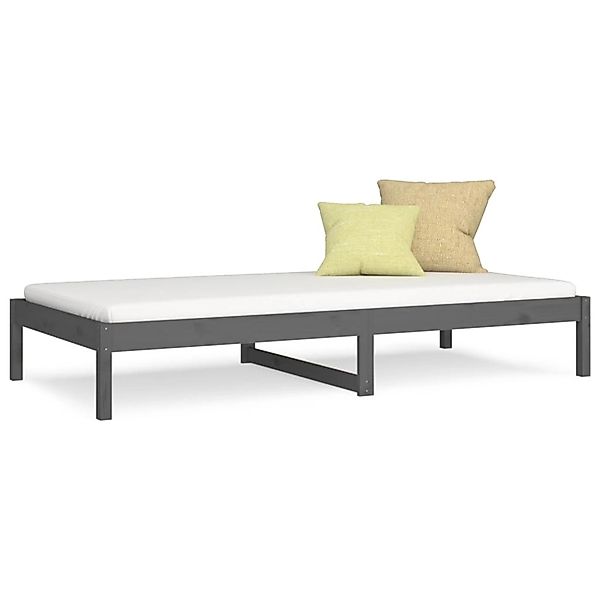 vidaXL Tagesbett Grau 90x190 cm 3FT Single Massivholz Kiefer1279939 günstig online kaufen