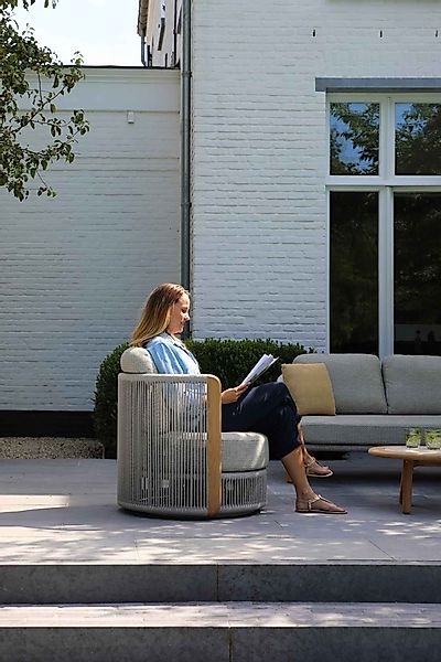 Haven Drehbarer Outdoor Lounge-Sessel in Mokka günstig online kaufen