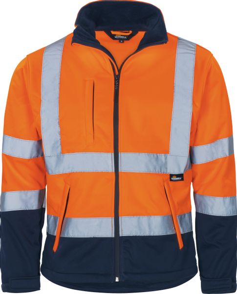 vizwell Softshelljacke Warnschutz Sicherheitsjacke orange gelb günstig online kaufen