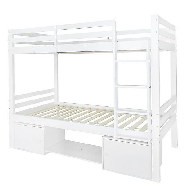 Oeryde Etagenbett 90x200cm Etagenbett für Kinder, Kinderbett mit schuhregal günstig online kaufen