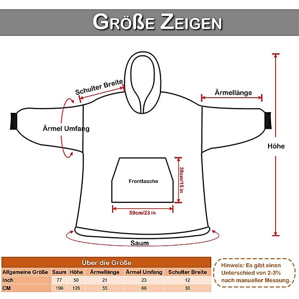 Wohndecke Ärmeldecke Tragbare Decke,Wohndecke,Fleecedecke,Kuscheldecke, BTT günstig online kaufen