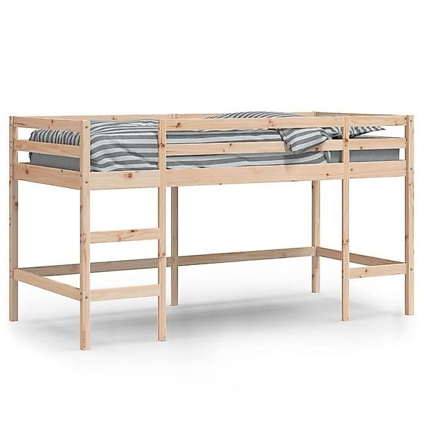 vidaXL Hochbett Kinderhochbett mit Leiter 90x200 cm Massivholz Kiefer günstig online kaufen