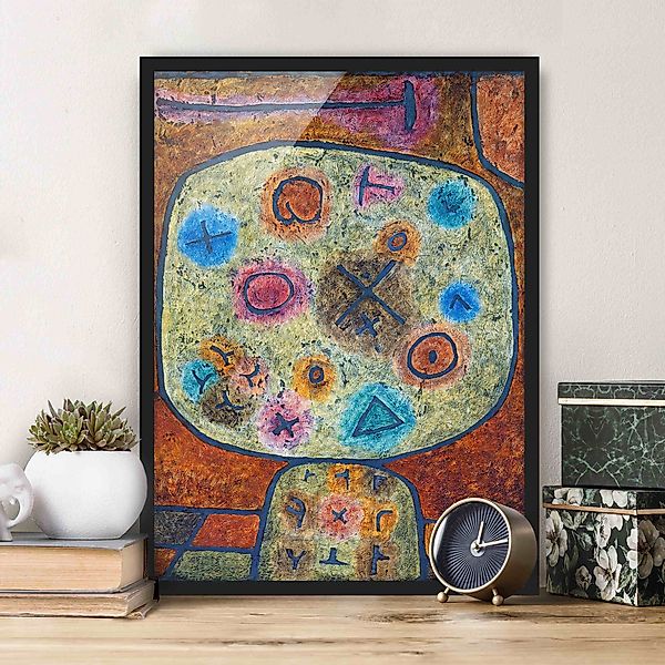 Bild mit Rahmen - Hochformat Paul Klee - Blumen in Stein günstig online kaufen