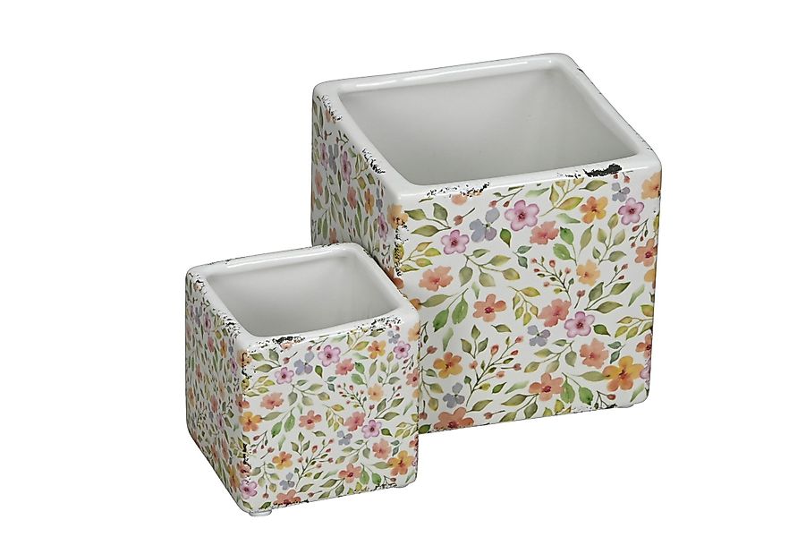 finehomegarden Blumentopf Topf Keramik Übertopf 2erSet günstig online kaufen