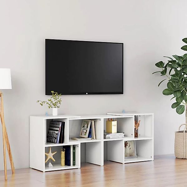 Tv-schrank Hochglanz-weiß 104x30x52 Cm Spanplatte günstig online kaufen