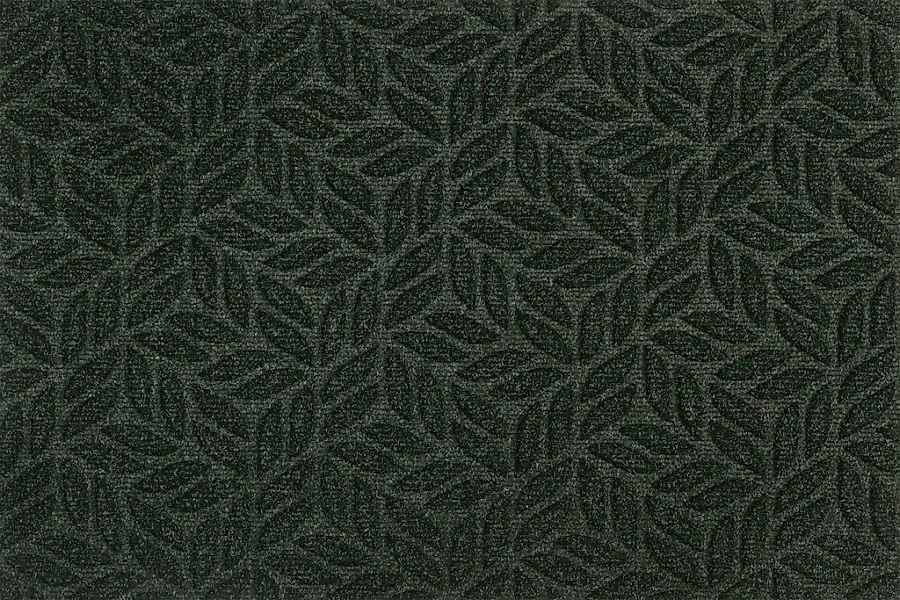 wash+dry by Kleen-Tex Fußmatte "Leaves midnight green" rechteckig 8 mm Höhe günstig online kaufen