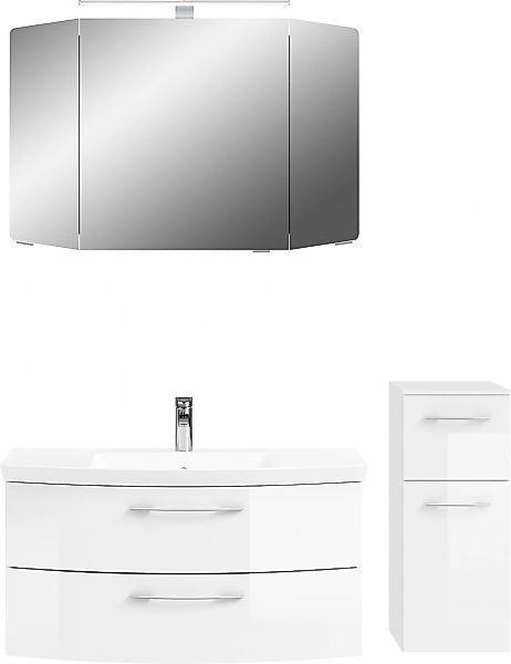 Saphir Badmöbel-Set "Cassca Sprint 3-teilig Mineralmarmor-Waschtisch mit LE günstig online kaufen