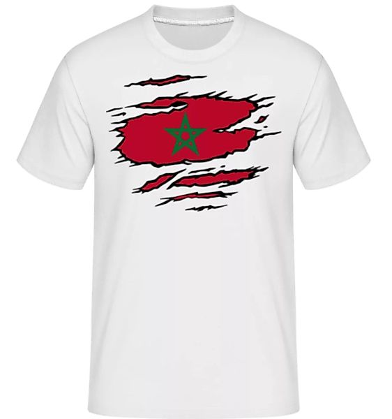 Ripped Flag Morocco · Shirtinator Männer T-Shirt günstig online kaufen