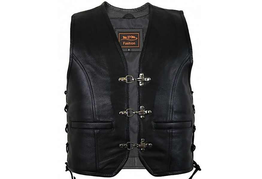 MDM Lederweste Herren Biker Lederweste (Biker Weste, Kutte, Lederkutte, Roc günstig online kaufen