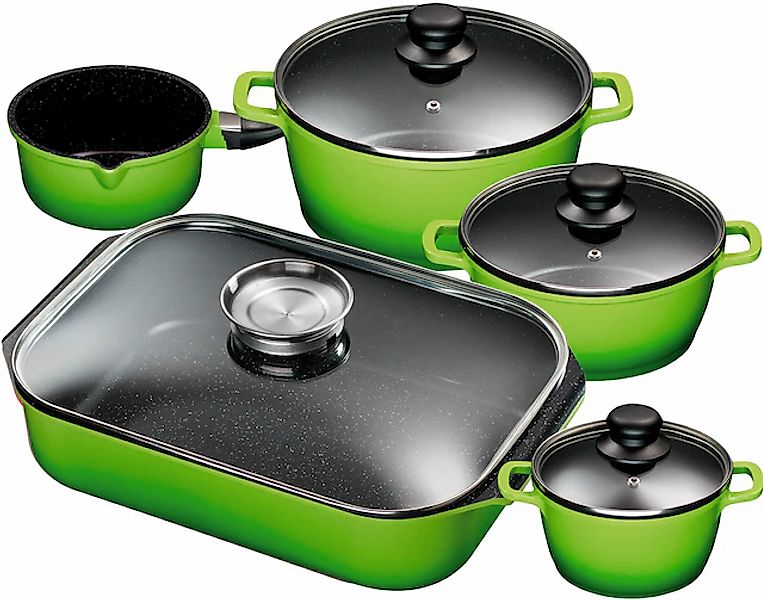 KING Topf-Set Aluminiumguss Set, je 1 Kochtopf 16/20/24 cm, Stielkasserolle günstig online kaufen