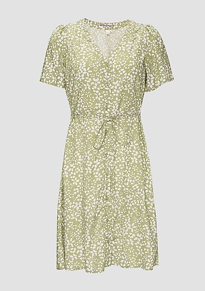 QS Minikleid Luftiges Viskosekleid mit All-over-Print günstig online kaufen