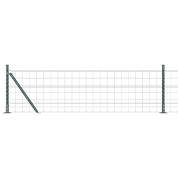 vidaXL Zaun mit Pfosten Grün 0,6 x 10 m Stahl 3350834 günstig online kaufen