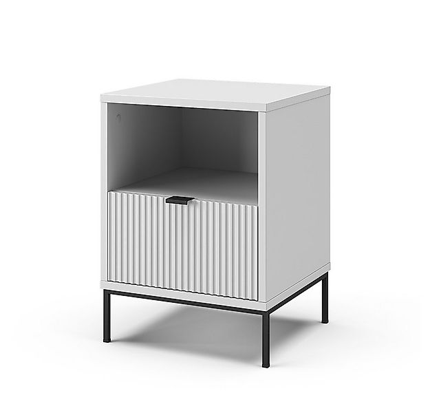 Vicco Nachtschrank Eliza, Weiß, 40 x 55 cm mit 1 Schublade günstig online kaufen