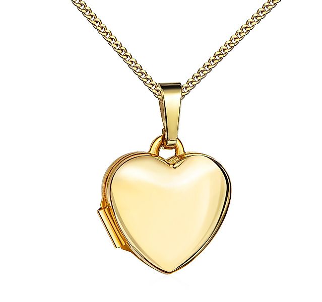 JEVELION Kettenanhänger Medaillon Herz goldenes aus günstig online kaufen